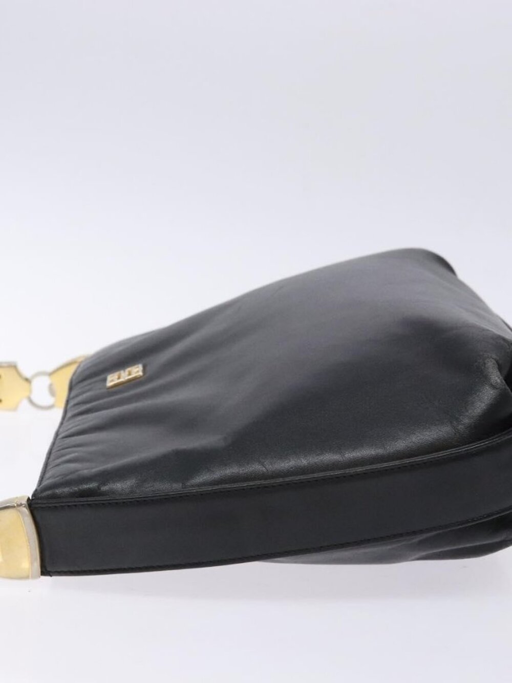Authentic GIVENCHY Shoulder Bag Leather Black Gold - Picture 12 of 16